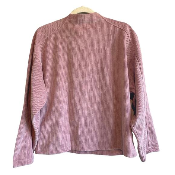 NWT Madewell Striped Jacquard Funnelneck Top In Pink Size Medium - Picture 6 of 6